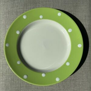 Spode Green and White Polka Dot Salad Plate